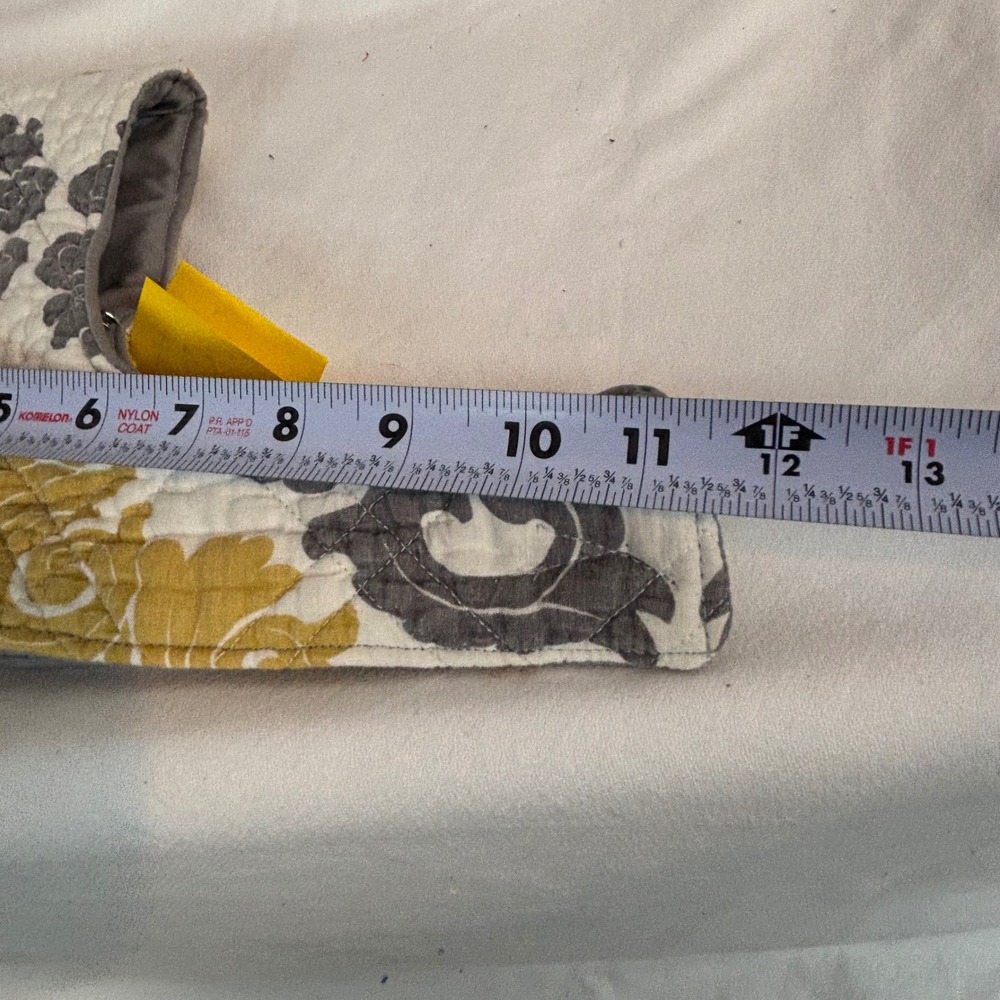 Quilted Dog Coat Yellow Grey Damask Floral Pet Jacket Medium Large - Picture 6 of 6